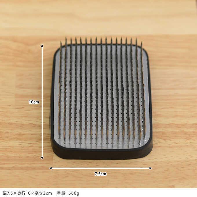 生け花用 花器（陶器製・角形）剣山セット【新品・未使用】 半額】 剣山 生け花用 大大角 滑り止め付き 生け花 花道 華道 道具 活