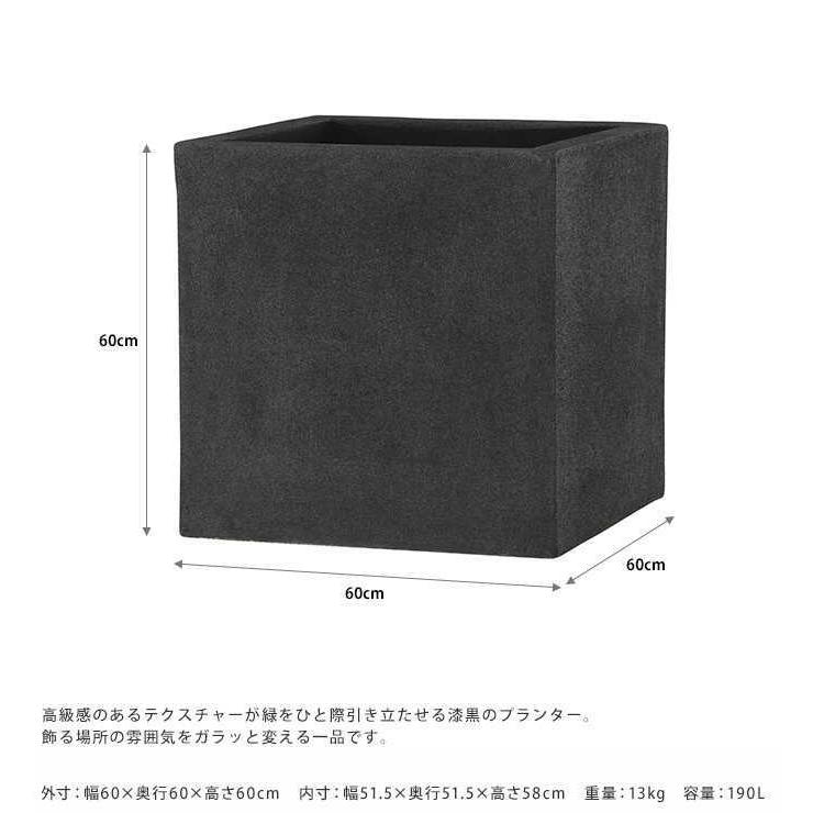 静かに暮らす 大型プランター 60×60cm 植木鉢 大きい 鉢 底穴あり