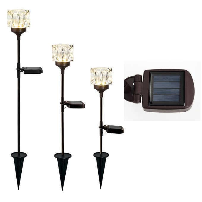 ソーラーライト 屋外 防水 ガーデンピック キューブライト ピック