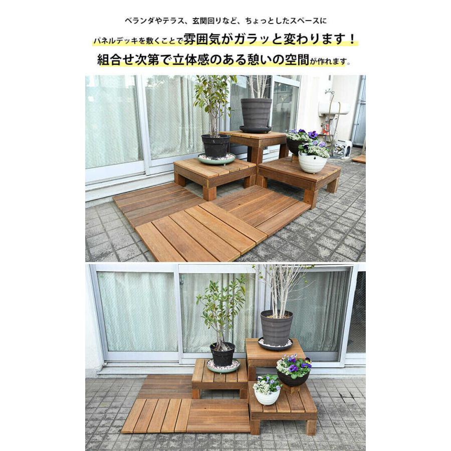ウッドデッキ 木製 屋外 ベランダ ウッドパネル 連結可能 天然木