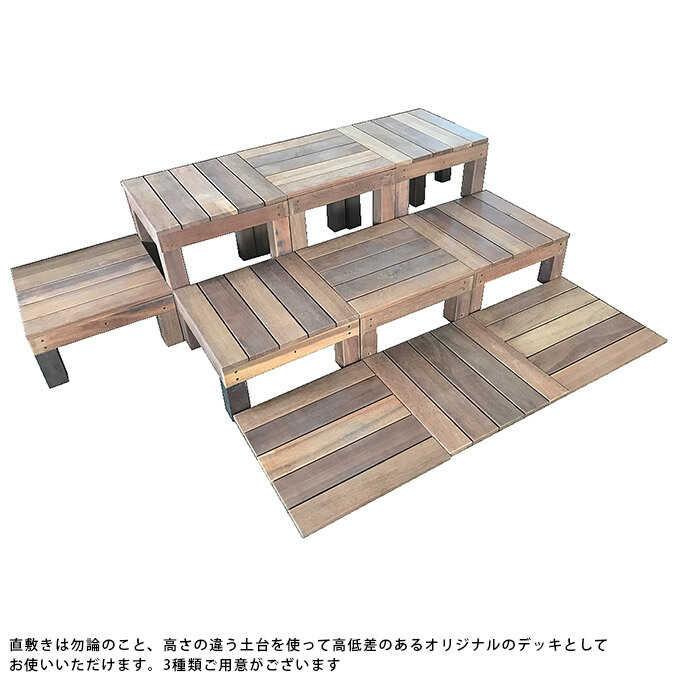 ウッドデッキ 木製 屋外 ベランダ ウッドパネル 連結可能 天然木