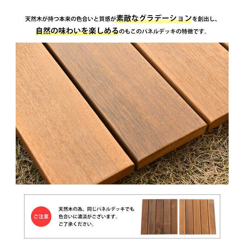 ウッドデッキ 木製 屋外 ベランダ ウッドパネル 連結可能 天然木