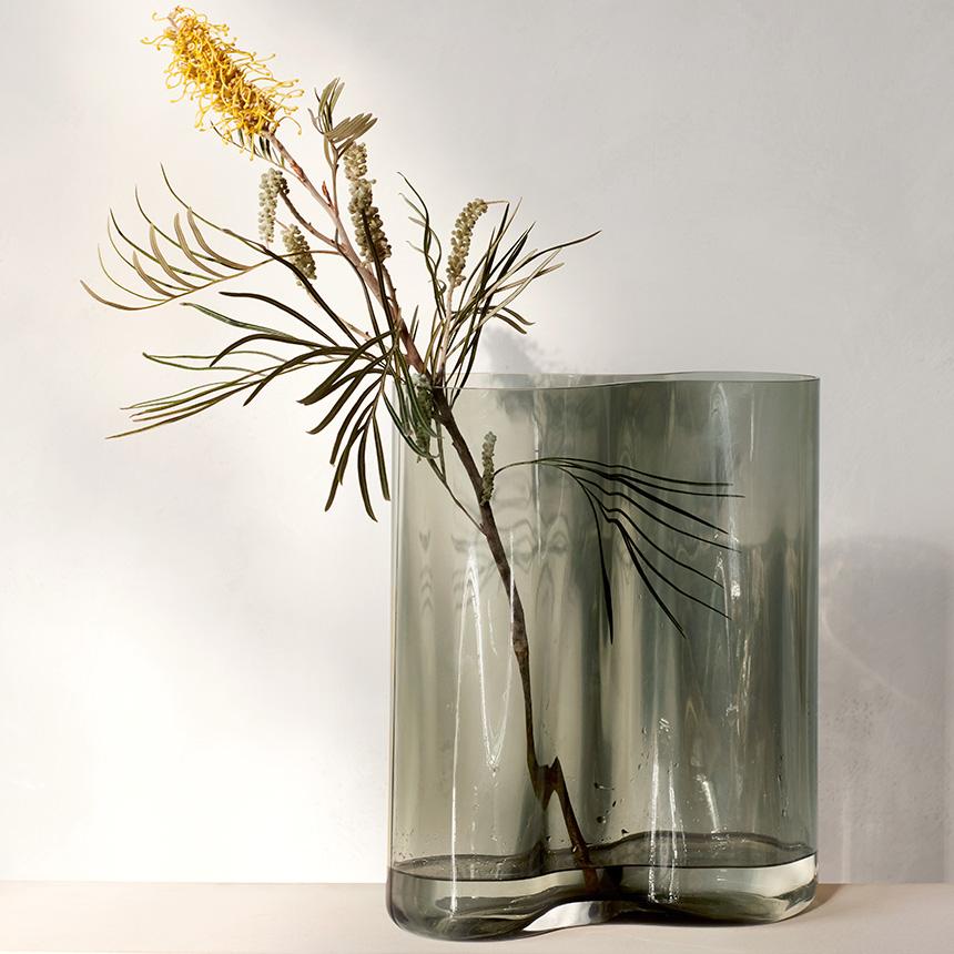 Audo Copenhagen エールベース 33 スモーク 花瓶 花器 フラワーベース ガラスベース おしゃれ 北欧 デザイン ガラス シンプル_1
