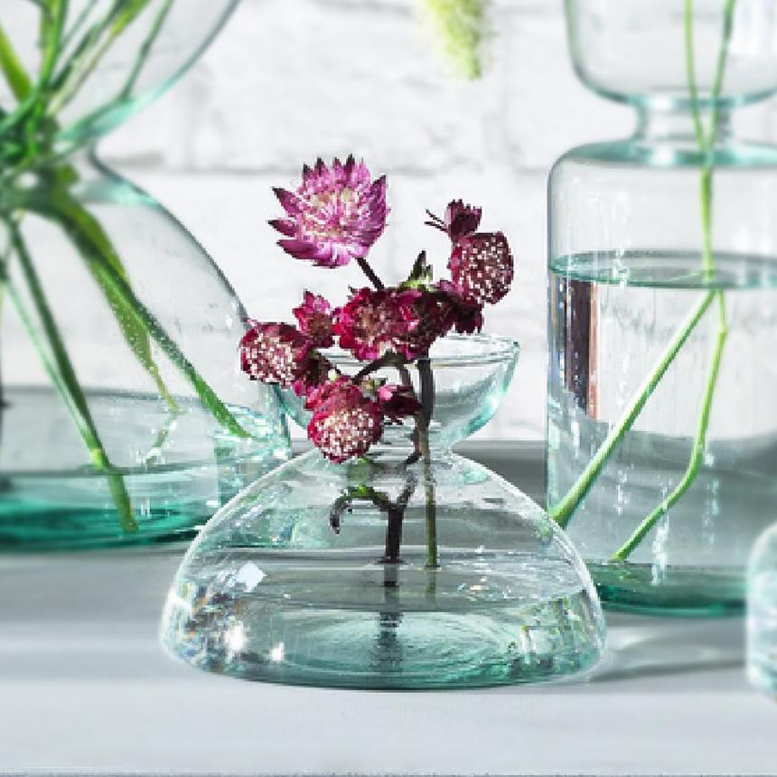 透明 ガラス おしゃれ シンプル LSA International フラワー