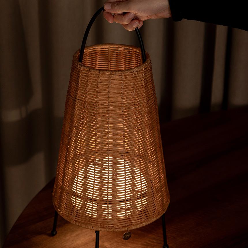 北欧 テーブルランプ ラタン ferm LIVING Porti Braided プレイデッド