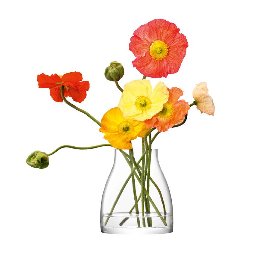 透明 ガラス おしゃれ シンプル LSA International フラワーベース FLOWER フラワー Kiln Vase 花瓶 H21cm