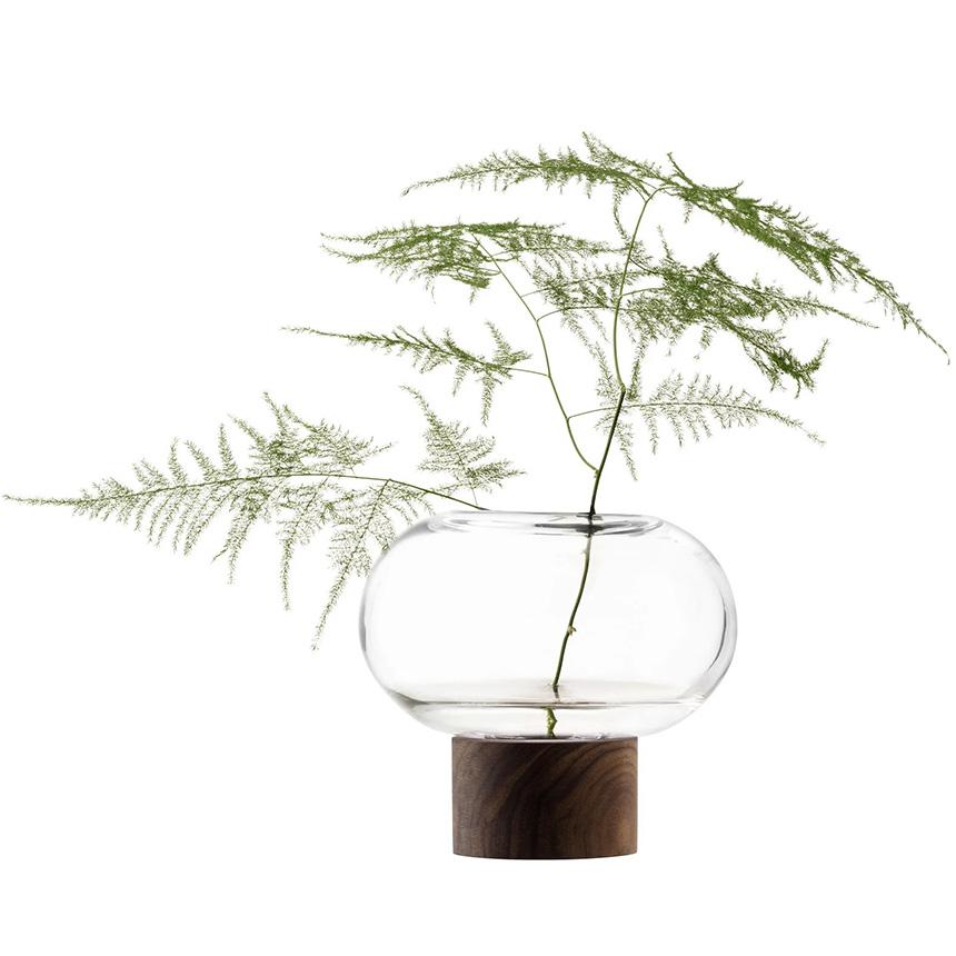 LSA International フラワーベース Oblate オブレート 花瓶 クリア H13 