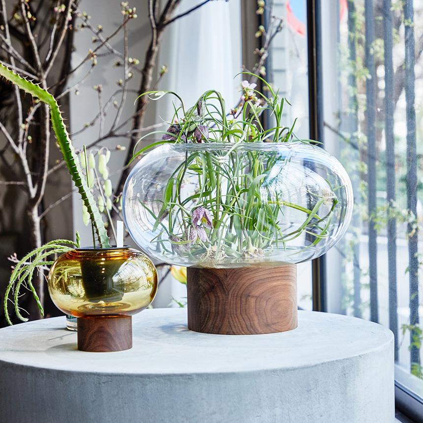 LSA International フラワーベース Oblate オブレート 花瓶 ランタン