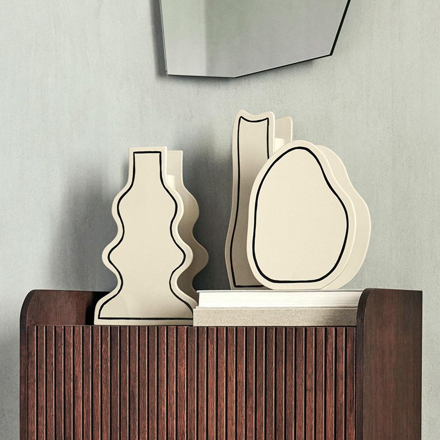 ferm LIVING ファームリビング 二次元アートの不思議な花瓶 ペースト