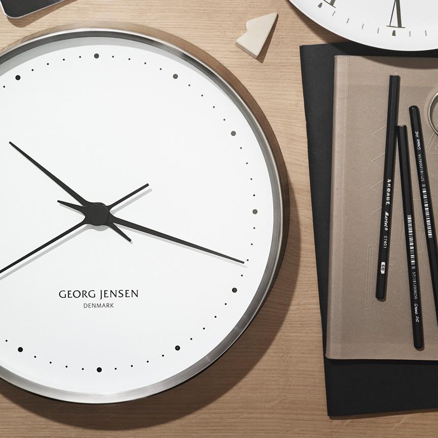 ジョージジェンセン HK WALL CLOCK 時計 WHITE SS 30cm 壁掛け時計