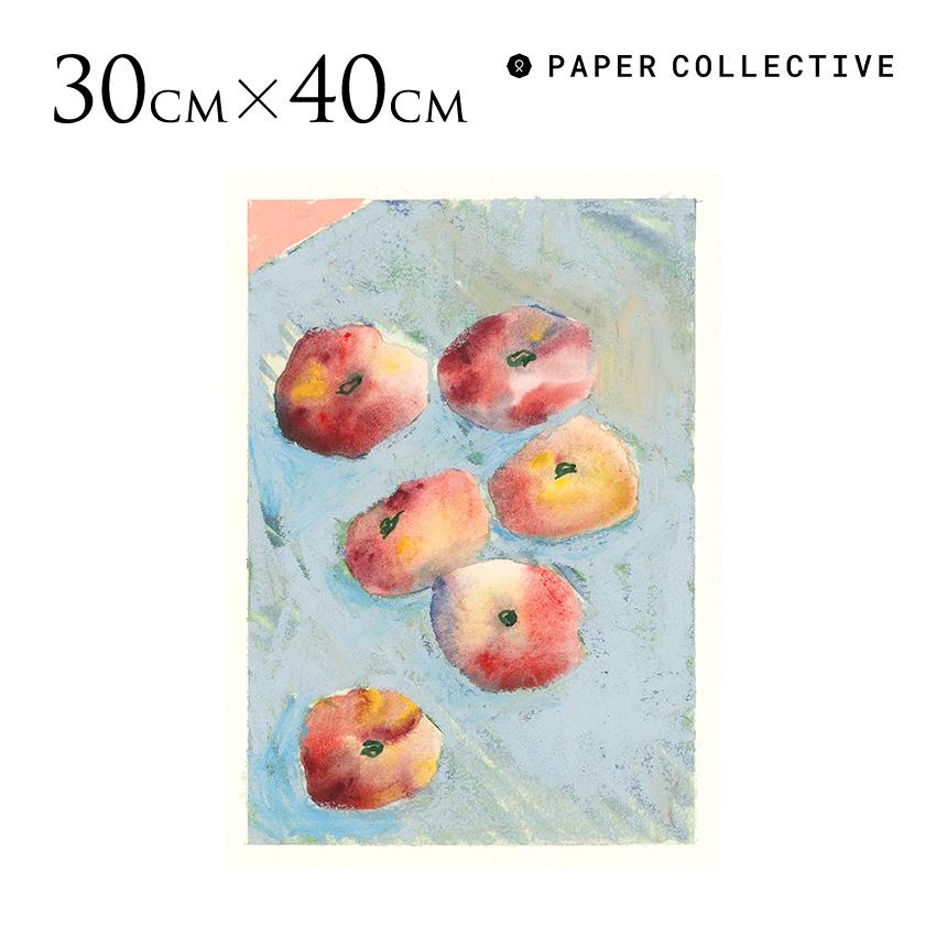 【内山田画廊】果物のポップアート ポスター 北欧 アートポスター ペーパーコレクティブ Peaches 桃の静物