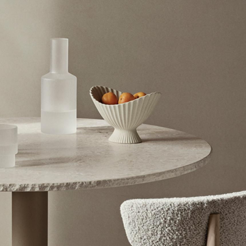 未使用ferm LIVING ファームリビングファウンテン ボウル オフホワイト FERM LIVING（ファームリビング） Fountain Bowl ファウンテン ボウル