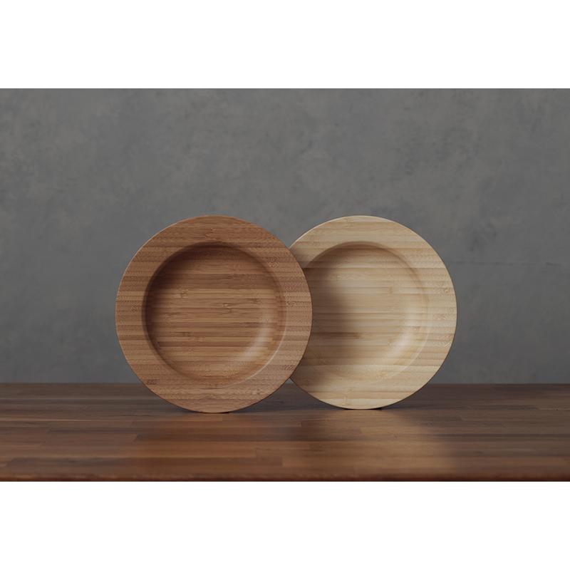 竹製品 食器 日本製 RIVERET 孟宗竹製シチュープレート 21cm 2色セット