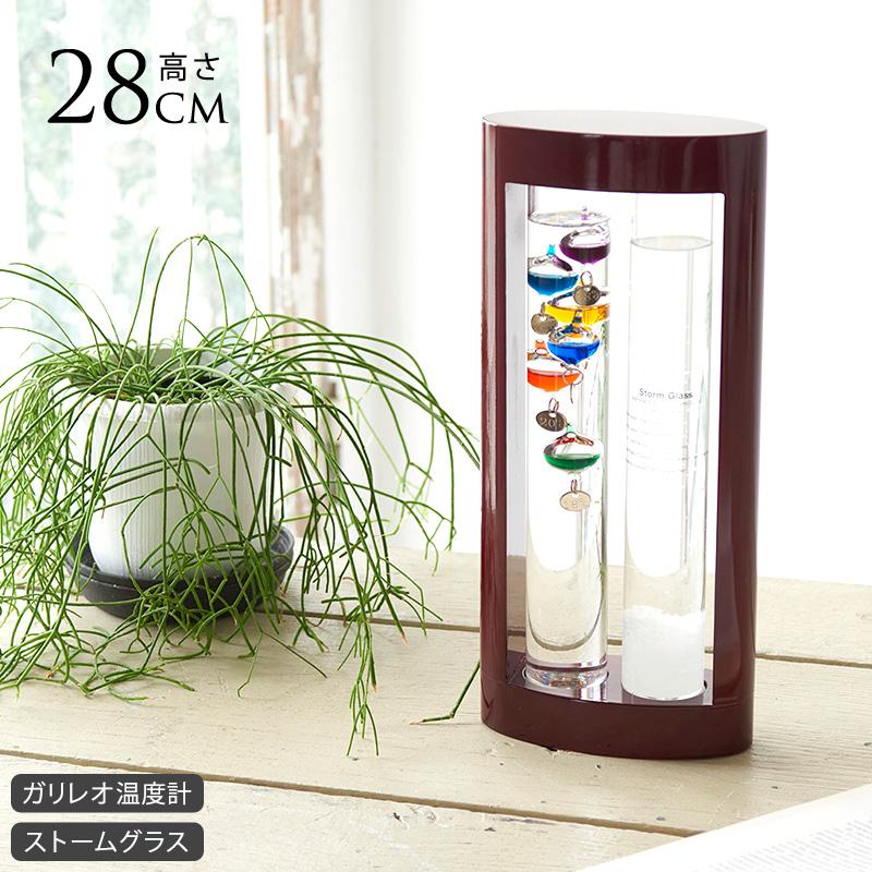 インテリア 置物 おしゃれ ガリレオ温度計＆ストームグラス 12.5cm
