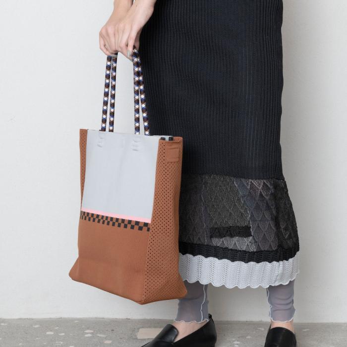 Tricote TRICOTE / トリコテ CHECKER LINE 2WAY TOTE BAG W21×H28 
