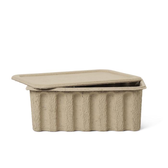 ferm LIVING/ファームリビング PAPER PULP BOX L 2個セット ペーパーパルプボックス 北欧 デンマーク 小物 おしゃれ 便利 収納 エコ サステナブル｜gardiner｜02