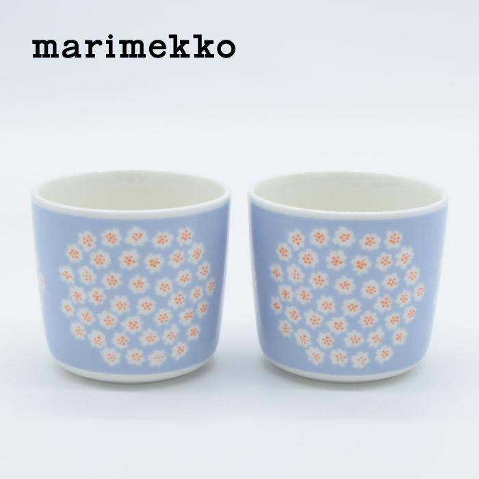 マリメッコプケッティセット　花柄ブルー×オレンジ マリメッコプケッティセット花柄ブルー×オレンジ