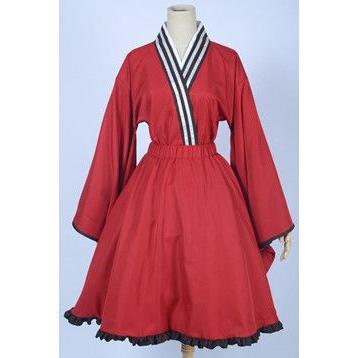繰繰れ! コックリさん タマ 風 和服 メイド コスプレ衣装 : 桜淵 繰繰れ! コックリさん タマ 風 和服 メイド コスプレ衣装 : 桜淵