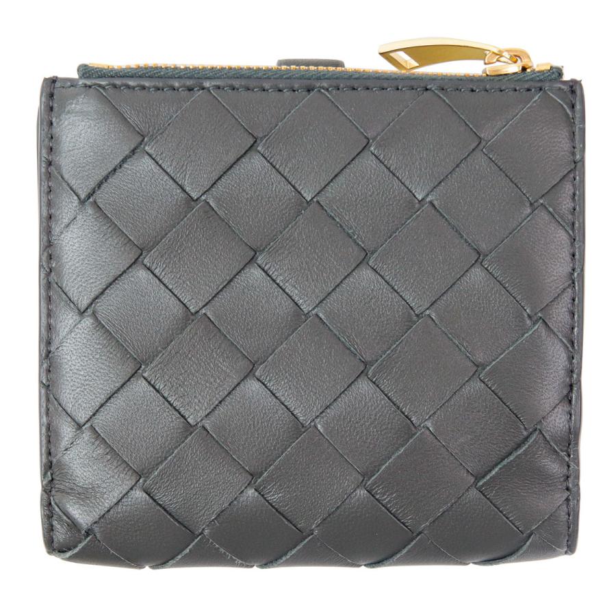 美品 ボッテガヴェネタ 2つ折り財布 グレー BOTTEGA VENETA（ボッテガ・ヴェネタ） 財布 二つ折り財布 正規品