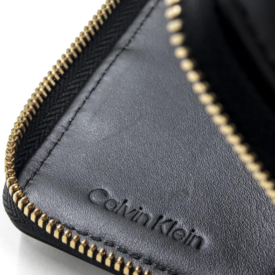 カルバンクライン Calvin Klein CK ラウンドファスナー ミニ財布 二