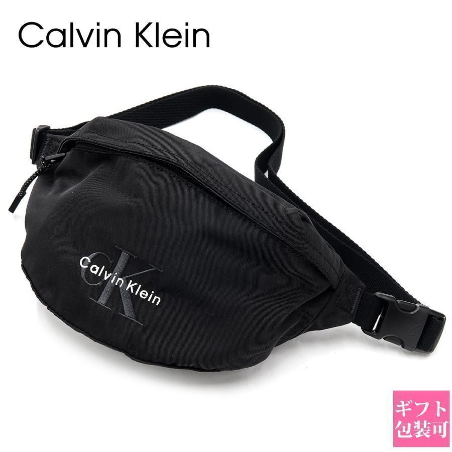 カルバンクライン【新品】ウエストバック　ボディーバック　CKロゴ　ブラック カルバンクライン ボディバッグ メンズ レディース Calvin Klein CK