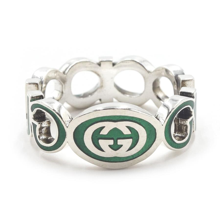 グッチ リング GUCCI カットアウト インターロッキングG シルバー 