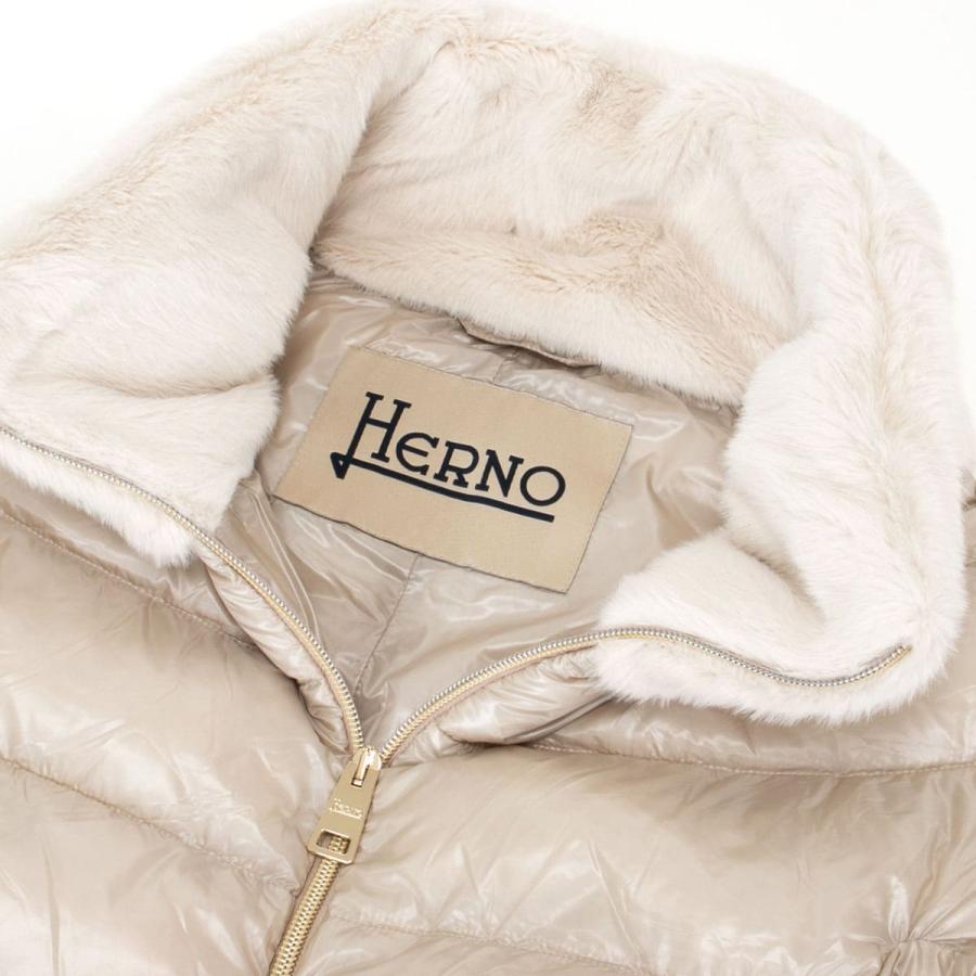 ヘルノ ダウン レディース ショート ECO FUR DOWNJACKET エコ ファー