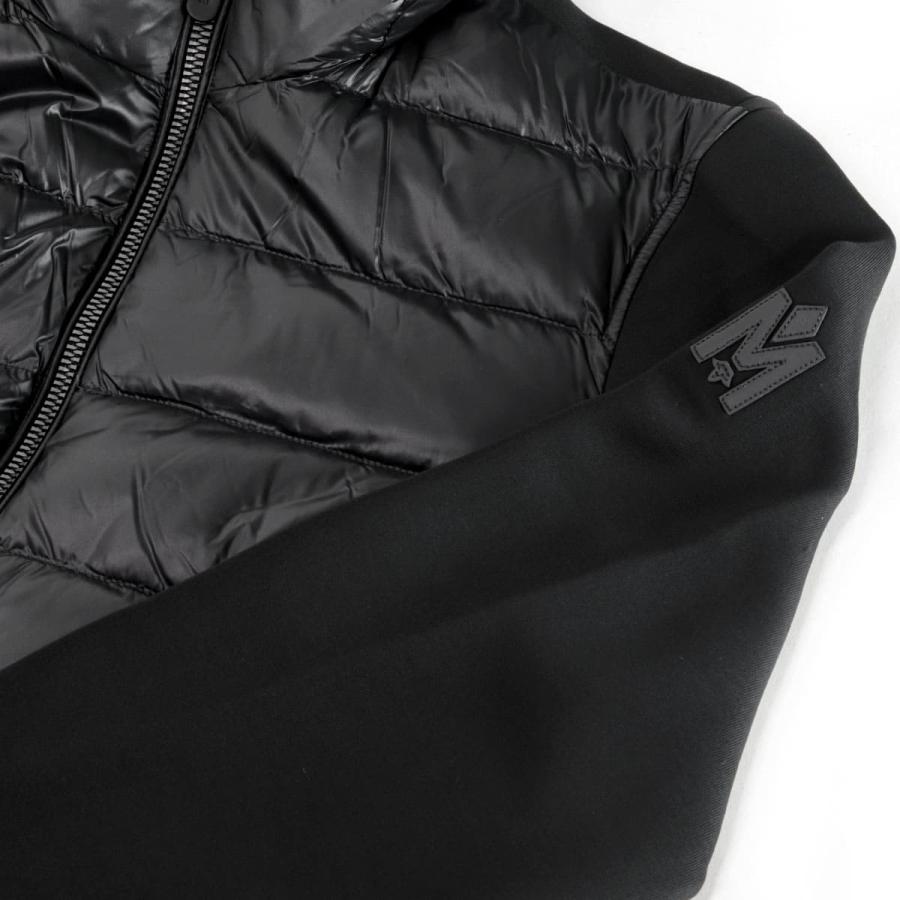マッカージュ MACKAGE FRANK-R ダウンジャケット メンズ ライトダウン コンビダウン フード付き パーカー ナイロン×リブニット 光沢感 アウターの画像
