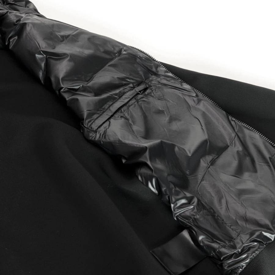 マッカージュ MACKAGE FRANK-R ダウンジャケット メンズ ライトダウン コンビダウン フード付き パーカー ナイロン×リブニット 光沢感 アウターの画像