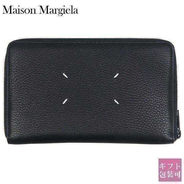 店舗良い ギフトに プレゼント マルジェラ 孫 敬老の日 プレゼント ブラック ボールペン付き クラッチバッグ トラベル オーガナイザー ラウンドファスナー レディース ブランド メンズ 財布 バッグ Gvcomrec Com