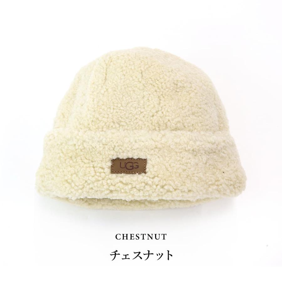 UGG 帽子 レディース アグ カーリー シープスキン カフ ハット ボア