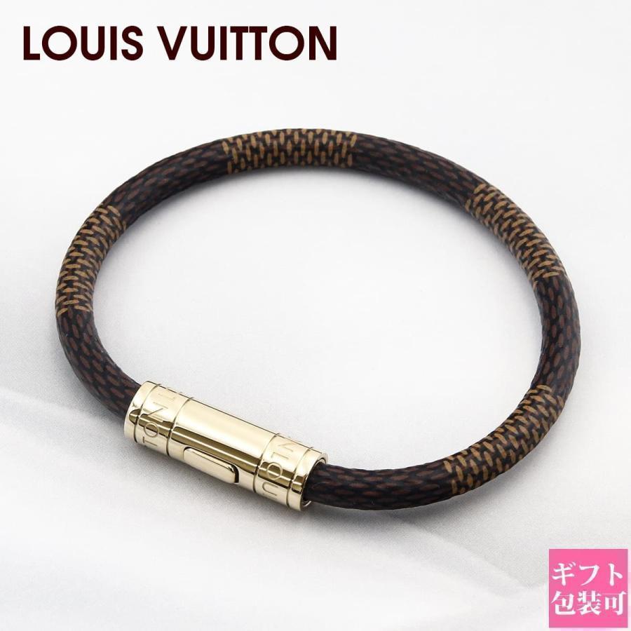 【茶ちゃ】ルイヴィトン キープイット ブレスレット ダミエ ゴールド金具 LOUIS VUITTON（ルイ・ヴィトン） ブレスレット ダミエ ゴールド