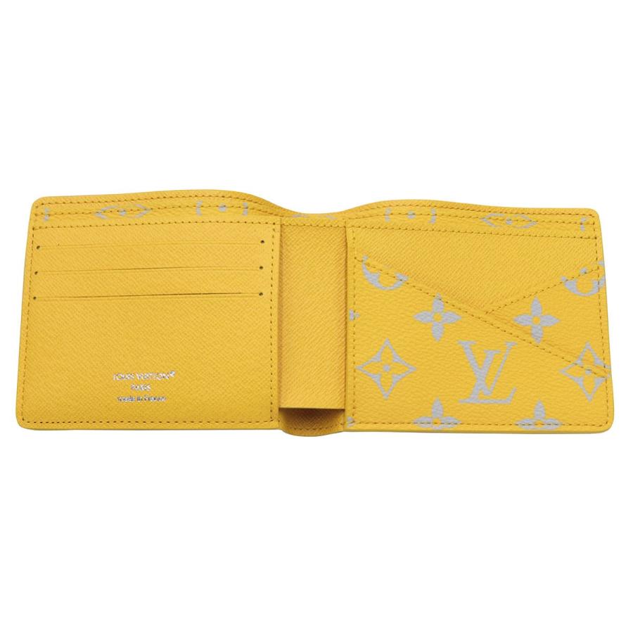 美品Louis Vuitton 二つ折り財布 イエロー ルイヴィトン 財布 LOUIS VUITTON メンズ 二つ折り財布