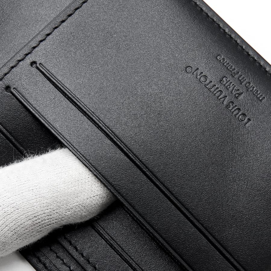 ルイヴィトン LOUIS VUITTON ポルトフォイユ ミュルティプル M26744 モノグラム ミッドナイト キャンバス 二つ折り財布 メンズ ブラック レザーの画像
