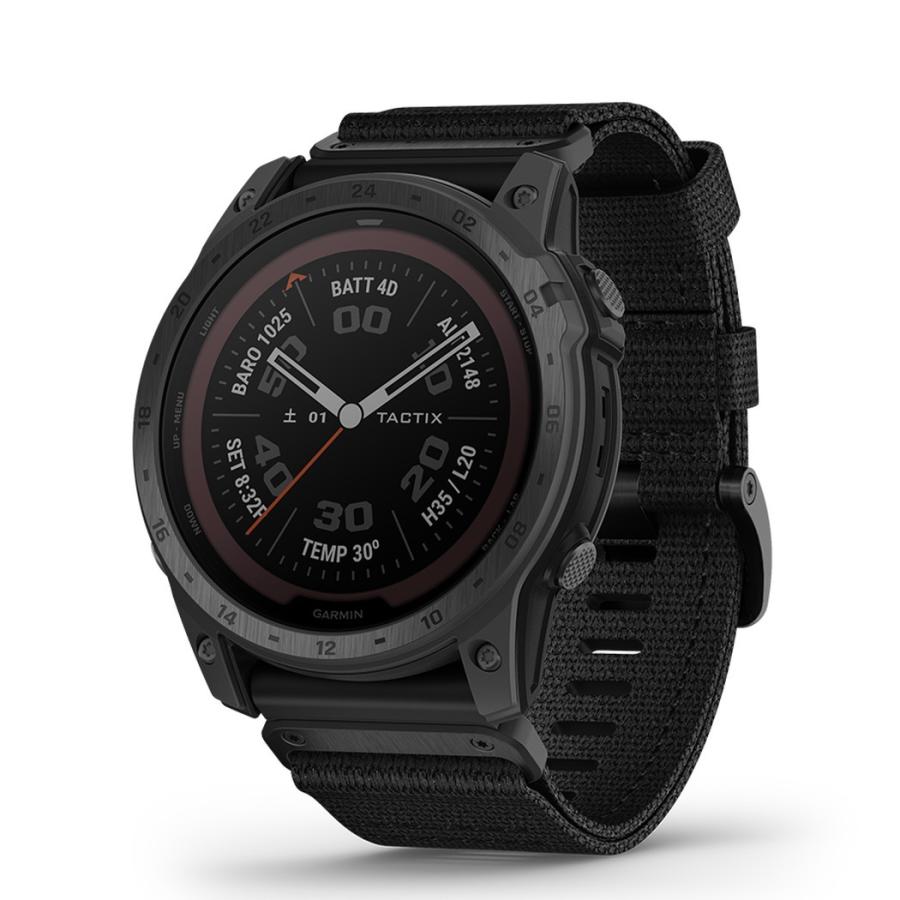 GARMIN(ガーミン) tactix 7 Pro Sapphire Dual Power Carbon Gray DLC / Black Nylon 【LEDライト搭載】 ミリタリーGPSウォッチ 【日本正規品】｜garmin-official