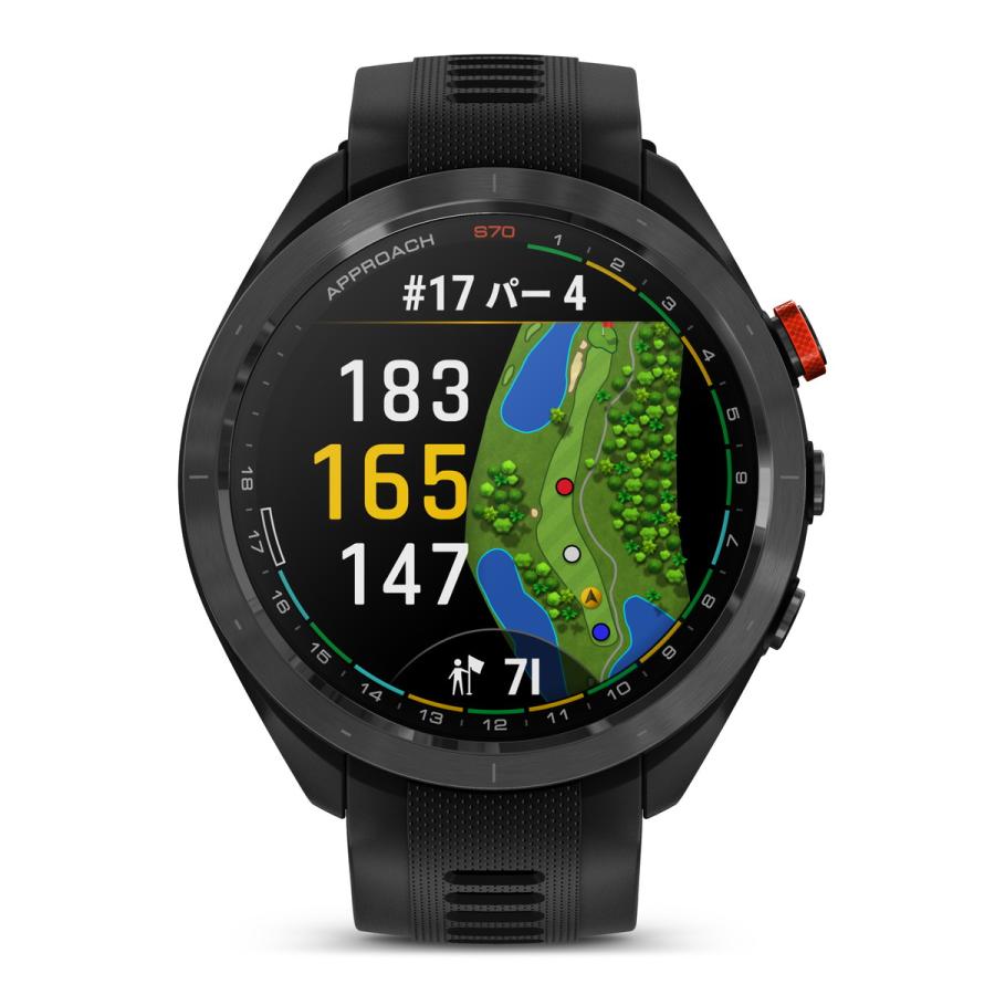 ガーミン公式直販(GARMIN) Approach S70 47mm Black ゴルフウォッチ GPSマップ Suica対応 バーチャルキャディ  010-02746-22 【日本正規品】｜garmin-official｜03