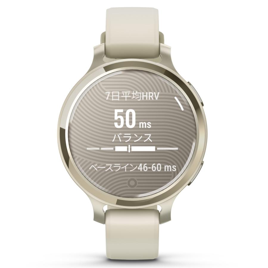 ガーミン GARMIN スマートウォッチ Lily 2 Active Lunar Gold/Bone 睡眠 健康管理【日本正規品】の画像