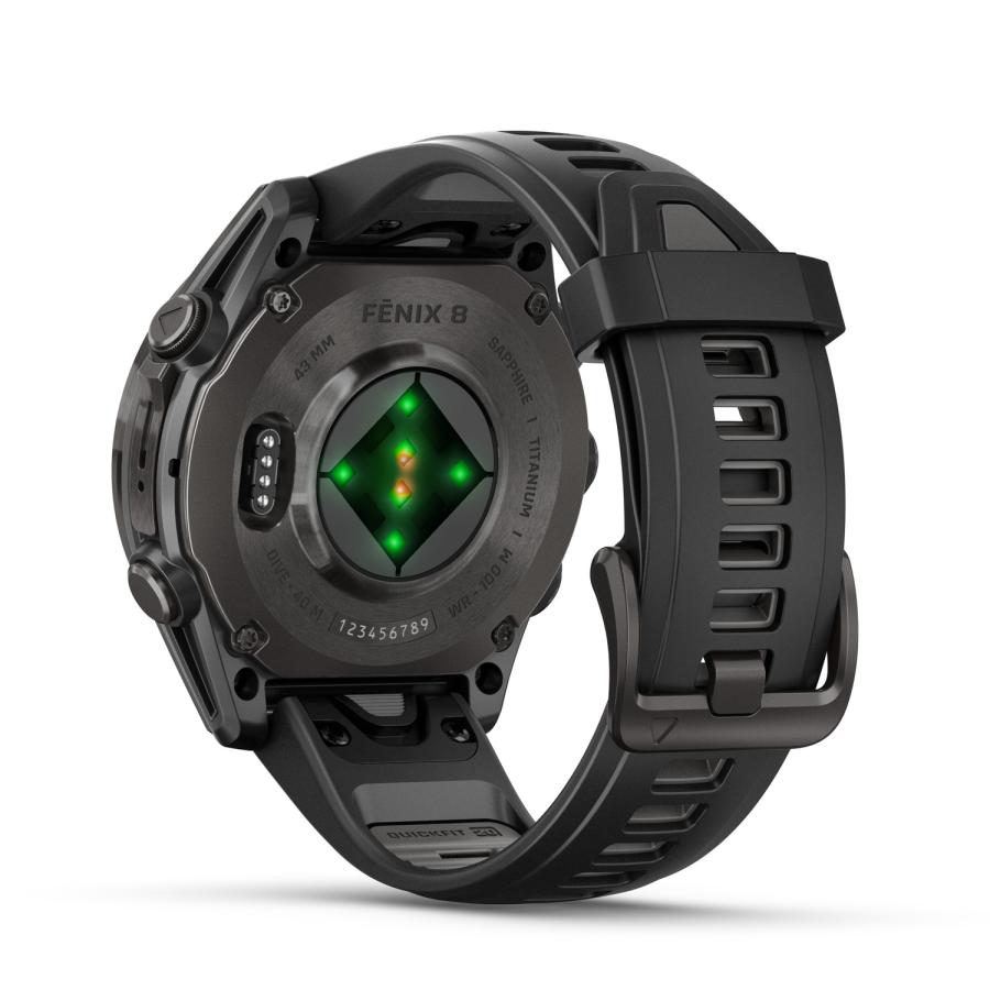 ガーミン(GARMIN) フラッグシップモデル fenix 8 Sapphire AMOLED 43mm Ti Carbon Gray DLC / Black 【日本正規品】 ガーミン(GARMIN) フラッグシップモデル fenix 8 Sapphire AMOLED 43mm Ti Carbon Gray DLC / Black 【日本正規品】