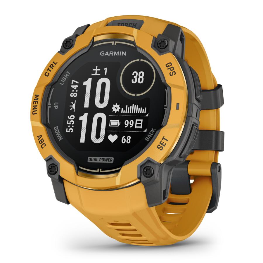 GARMIN INSTINCT SUNBURST GPSアウトドアウォッチ GARMIN（ガーミン） スマートウォッチ Instinct 3 Dual Power 50mm