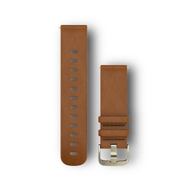 GARMIN（ガーミン） 公式 QuickRelease バンド 20mm LightBrownLeather