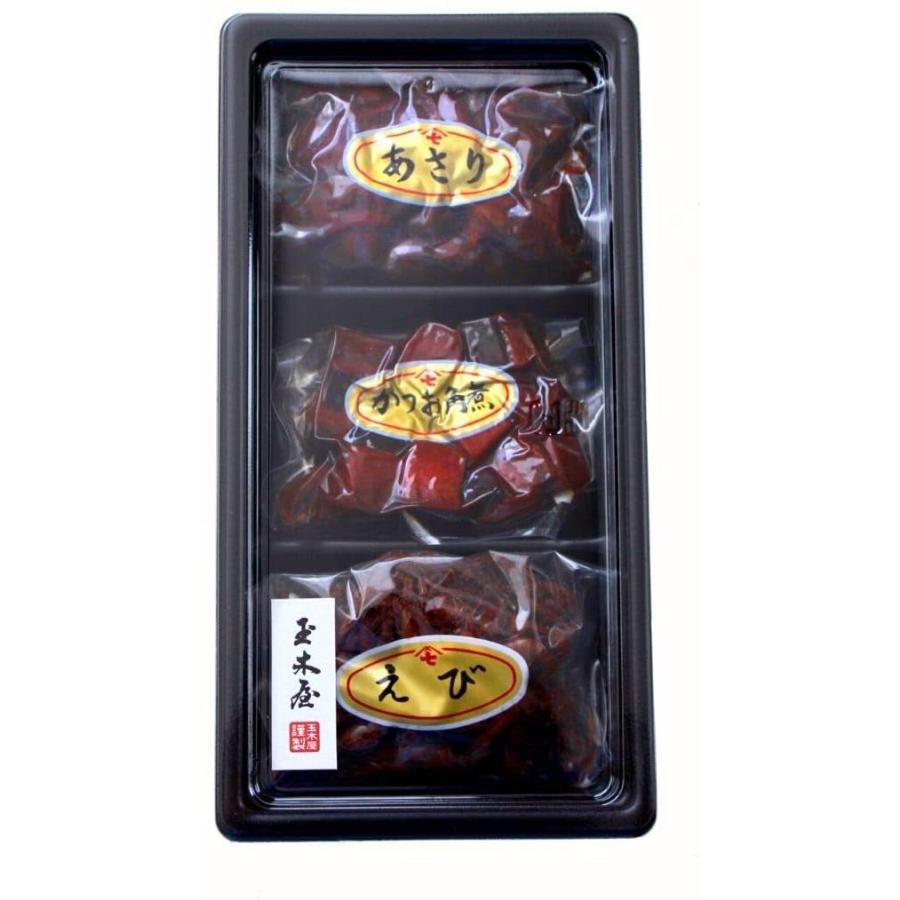 新橋玉木屋 佃煮3種セット あさり かつお角煮 えび 江戸前佃煮詰合せ パック入り 老舗高級佃煮 人気 東京土産 惣菜 敬老の日 ギフト Garnet Online 通販 Yahoo ショッピング