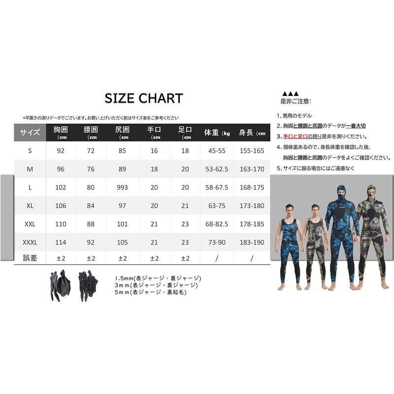 MORGEN SKY ウェットスーツ メンズ 5mm/3mm/1.5mm スピアフィッシング ツーピース 素潜り フード一体式 2ピース 上 MORGEN SKY ウェットスーツ メンズ 5mm/3mm/1 5mm スピアフィッシング ツーピース 素潜り フード一体式 2ピース
