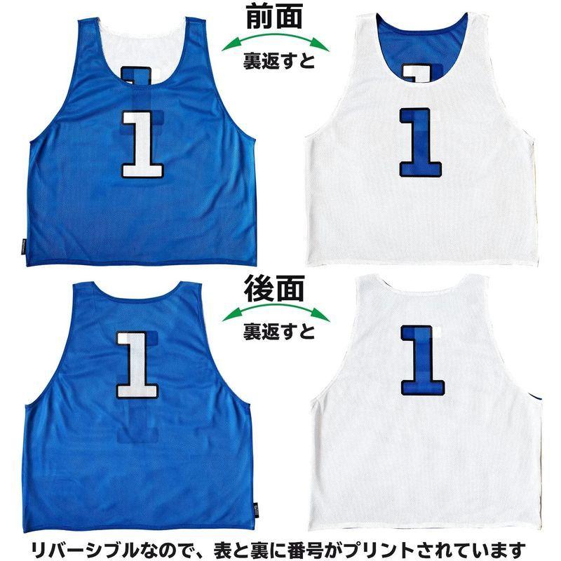 ATHLETIC MART ビブス(リバーシブル)1?12番 裏表/前後ろ番号付 12枚セット収納メッシュバッグ付全4カラー ビブス男女フリ ATHLETIC MART ビブス リバーシブル 12番 裏表/前後ろ番号付 12枚セット収納メッシュバッグ付全4カラー ビブス男女フリ