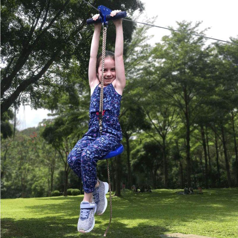 庭で使えるジップライン組み立てセット 95フィート 庭で使えるジップライン組み立てセット 95フィート