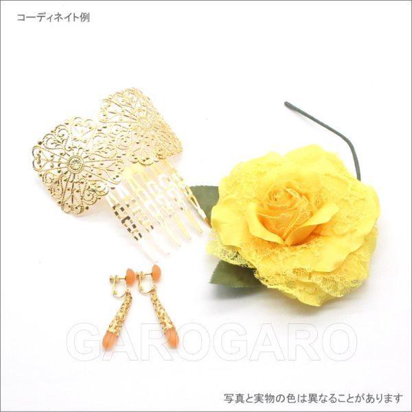 100 安い レースが華やかなバラのコサージュ フラメンコ用 Materialworldblog Com