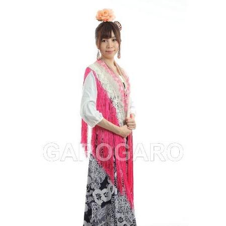 価格は安く 在庫限り 花のモチーフのシージョ Laila ライラ フシアピンクxベージュ フラメンコ用 Materialworldblog Com