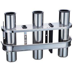 ステンレスロッドホルダー 9510933 3連 竿立て 小物収納 ボート用品 外装品