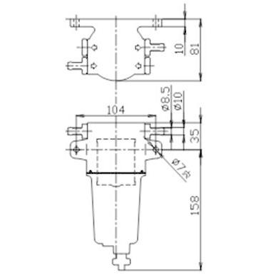船外機　TOHATSU ユニカス UF-20K 燃料フィルター TOHATSU（トーハツ） ユニカス 燃料油フィルター UF-20T 船外機