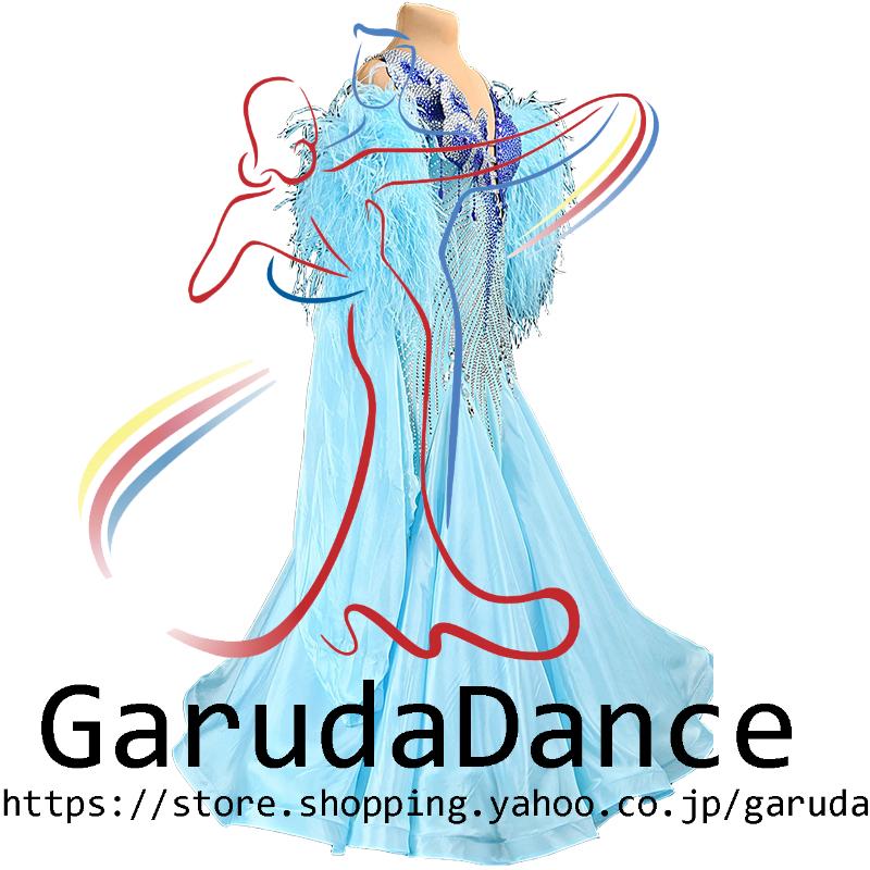Garuda SHOP　レディース社交ダンス衣装　競技ドレスモダンドレス高級ドレス　発表会用演出服　 高級服　セミオーダー可　スタンダードドレス　品番10014_2
