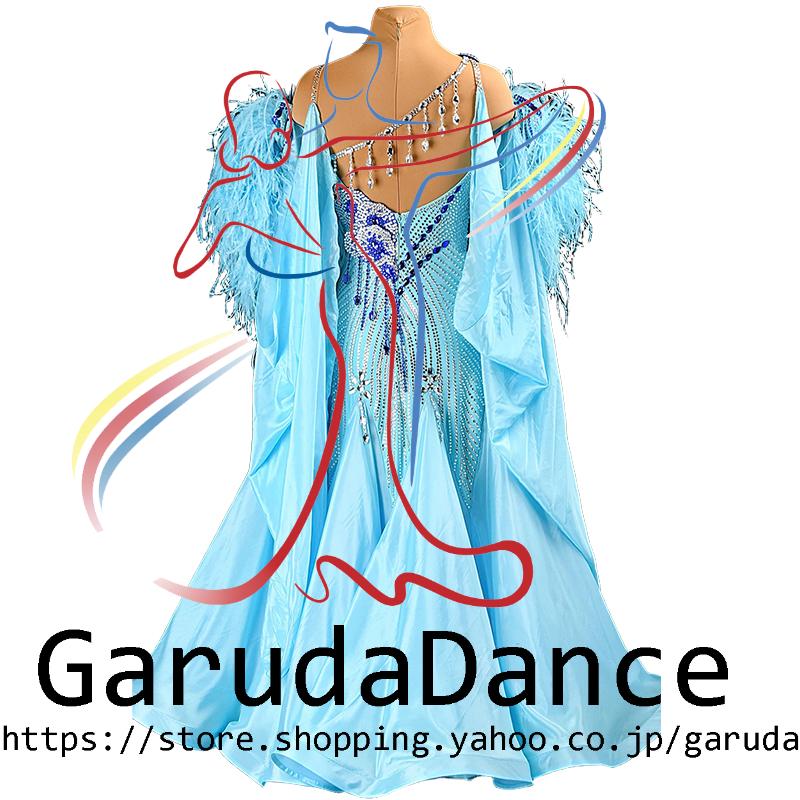 Garuda SHOP　レディース社交ダンス衣装　競技ドレスモダンドレス高級ドレス　発表会用演出服　 高級服　セミオーダー可　スタンダードドレス　品番10014_3
